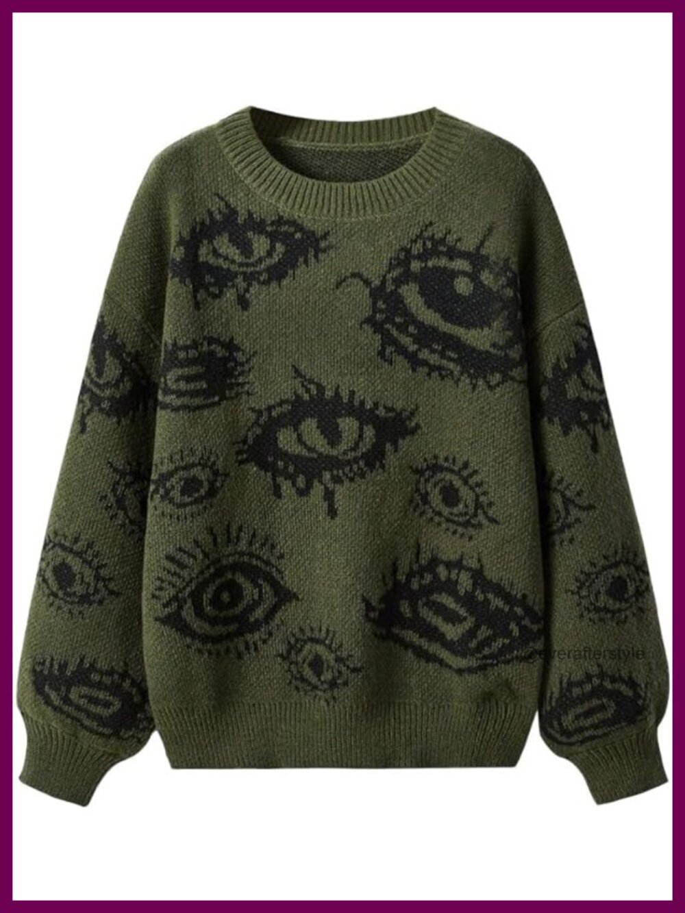 Oversized Crewneck Long Sleeve Sweater Pullover Drop Shoulder Winter Top